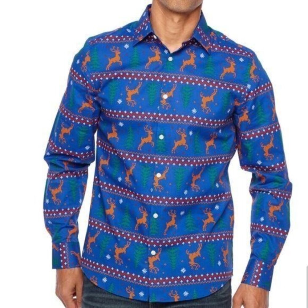 North Pole Trading Co. Shirt Christmas Reindeer